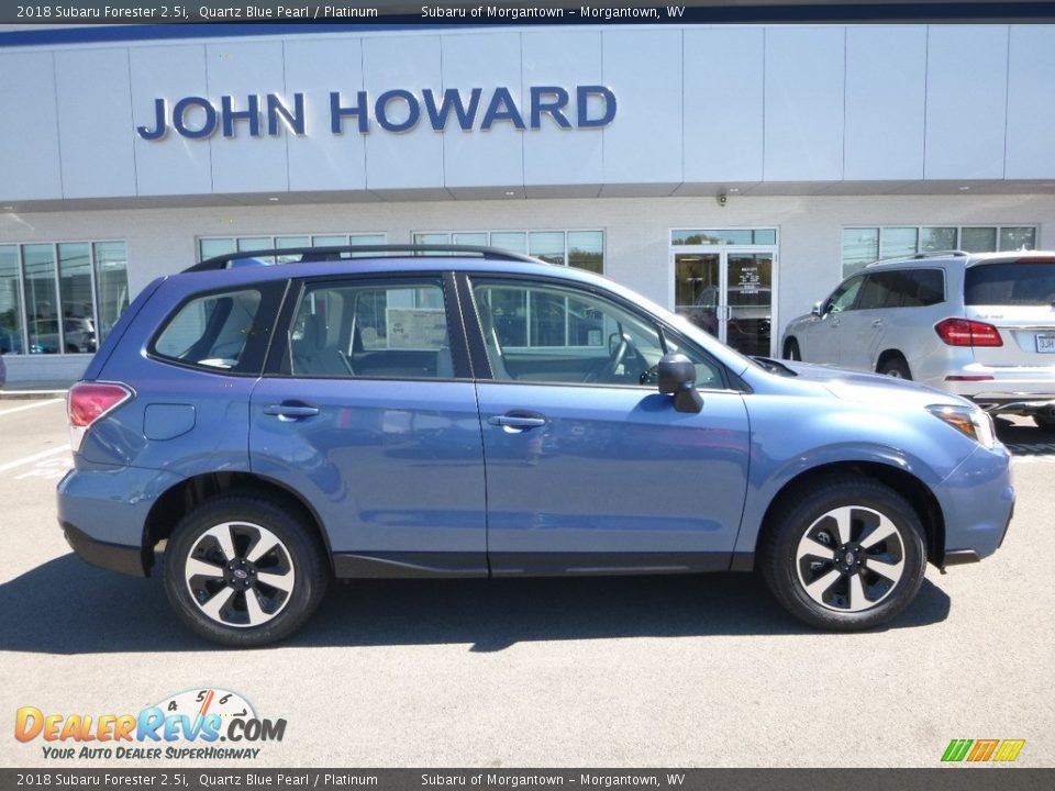 2018 Subaru Forester 2.5i Quartz Blue Pearl / Platinum Photo #3