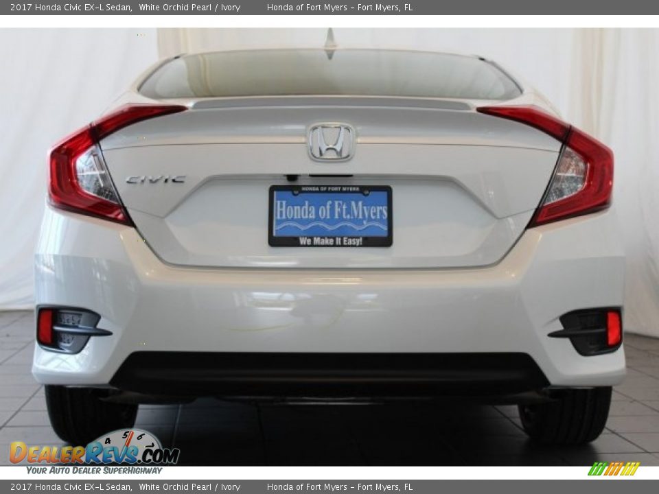 2017 Honda Civic EX-L Sedan White Orchid Pearl / Ivory Photo #6