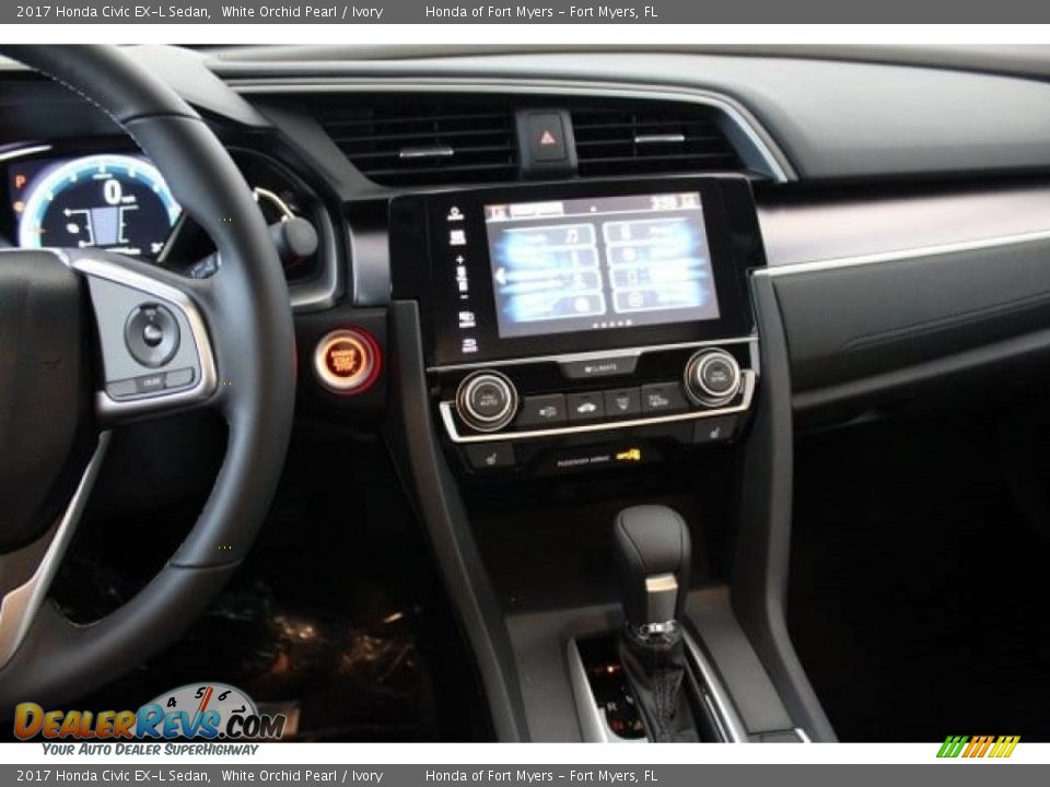 2017 Honda Civic EX-L Sedan White Orchid Pearl / Ivory Photo #15