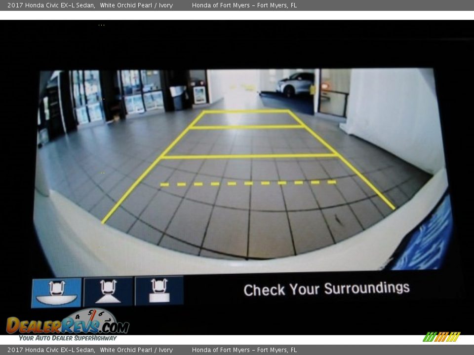 2017 Honda Civic EX-L Sedan White Orchid Pearl / Ivory Photo #18