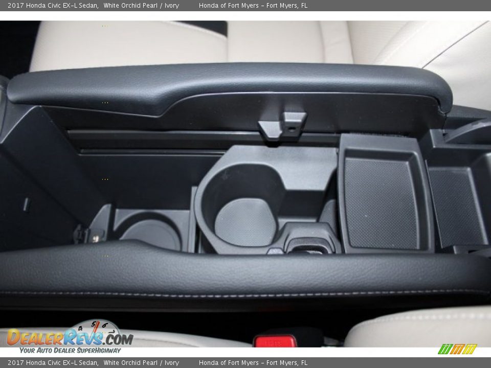 2017 Honda Civic EX-L Sedan White Orchid Pearl / Ivory Photo #21