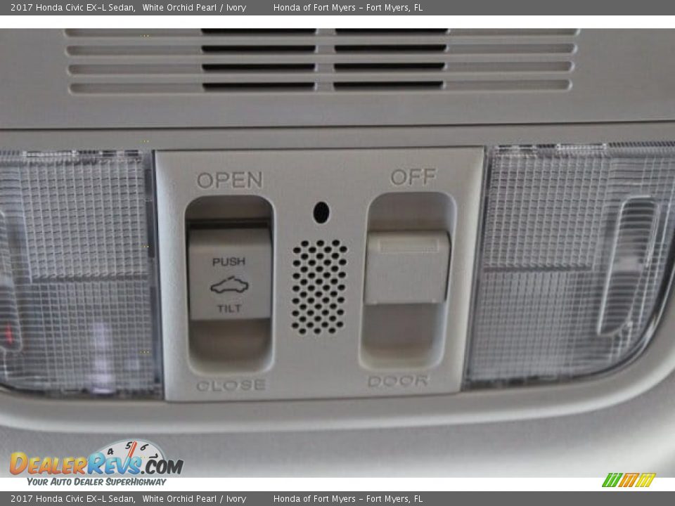 2017 Honda Civic EX-L Sedan White Orchid Pearl / Ivory Photo #23