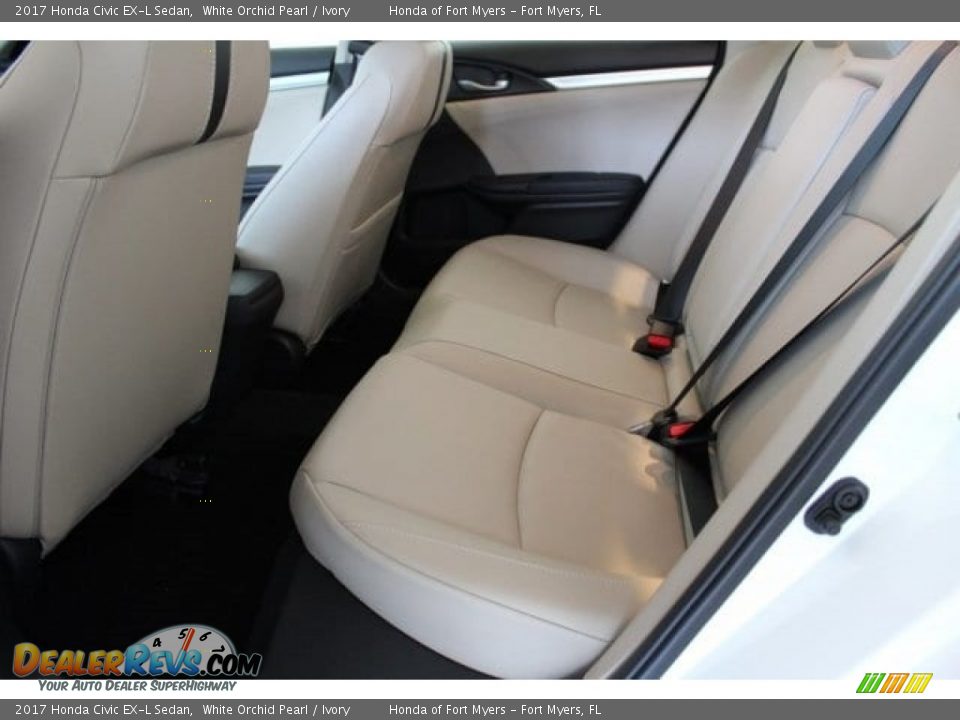 2017 Honda Civic EX-L Sedan White Orchid Pearl / Ivory Photo #26