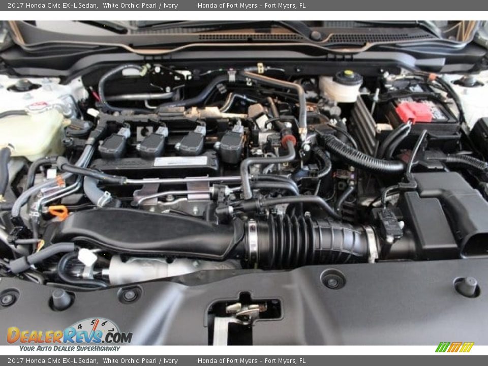 2017 Honda Civic EX-L Sedan White Orchid Pearl / Ivory Photo #28