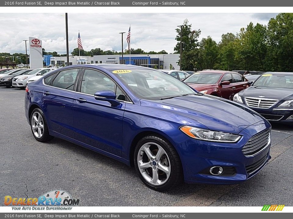 2016 Ford Fusion SE Deep Impact Blue Metallic / Charcoal Black Photo #1