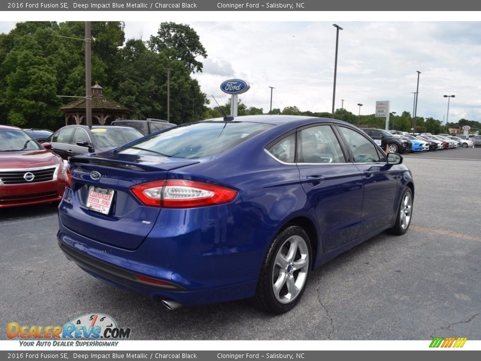 2016 Ford Fusion SE Deep Impact Blue Metallic / Charcoal Black Photo #3