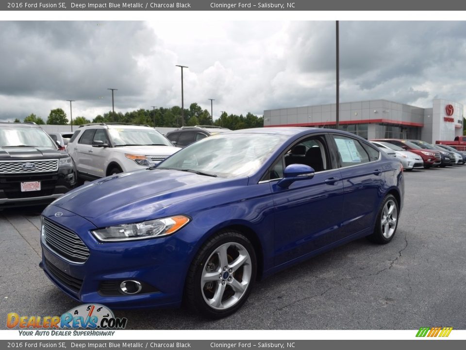 2016 Ford Fusion SE Deep Impact Blue Metallic / Charcoal Black Photo #6