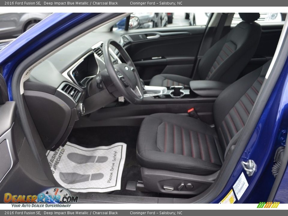 2016 Ford Fusion SE Deep Impact Blue Metallic / Charcoal Black Photo #9