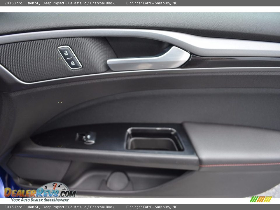 2016 Ford Fusion SE Deep Impact Blue Metallic / Charcoal Black Photo #13
