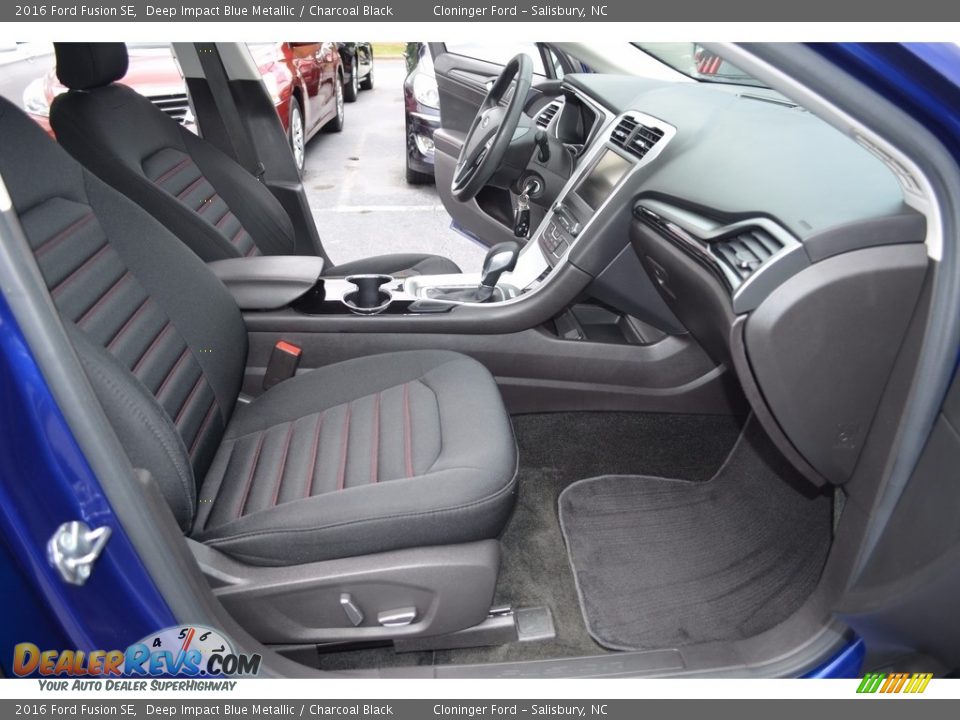 2016 Ford Fusion SE Deep Impact Blue Metallic / Charcoal Black Photo #14
