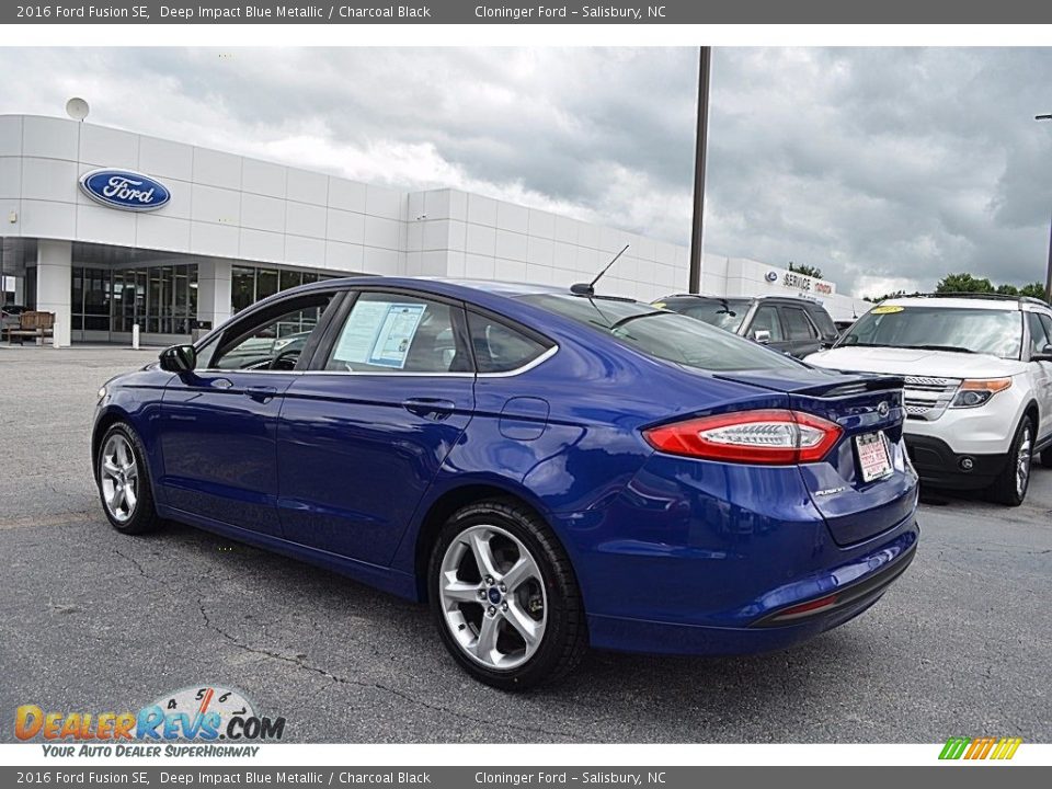 2016 Ford Fusion SE Deep Impact Blue Metallic / Charcoal Black Photo #22