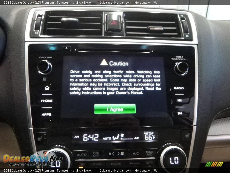 2018 Subaru Outback 2.5i Premium Tungsten Metallic / Ivory Photo #16