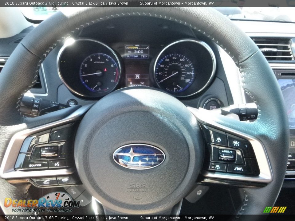 2018 Subaru Outback 3.6R Touring Crystal Black Silica / Java Brown Photo #13