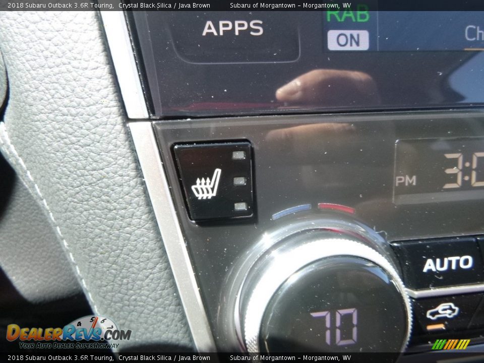 2018 Subaru Outback 3.6R Touring Crystal Black Silica / Java Brown Photo #14