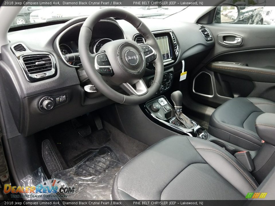 Black Interior - 2018 Jeep Compass Limited 4x4 Photo #7