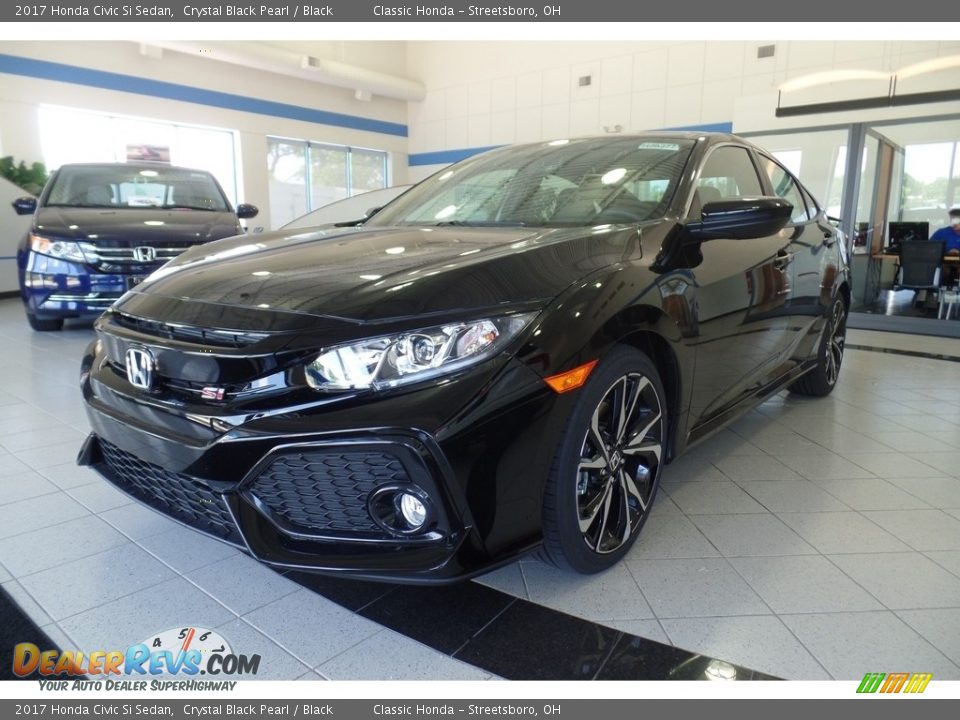 2017 Honda Civic Si Sedan Crystal Black Pearl / Black Photo #1