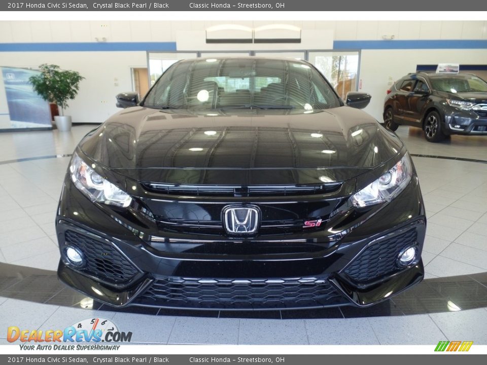 2017 Honda Civic Si Sedan Crystal Black Pearl / Black Photo #2