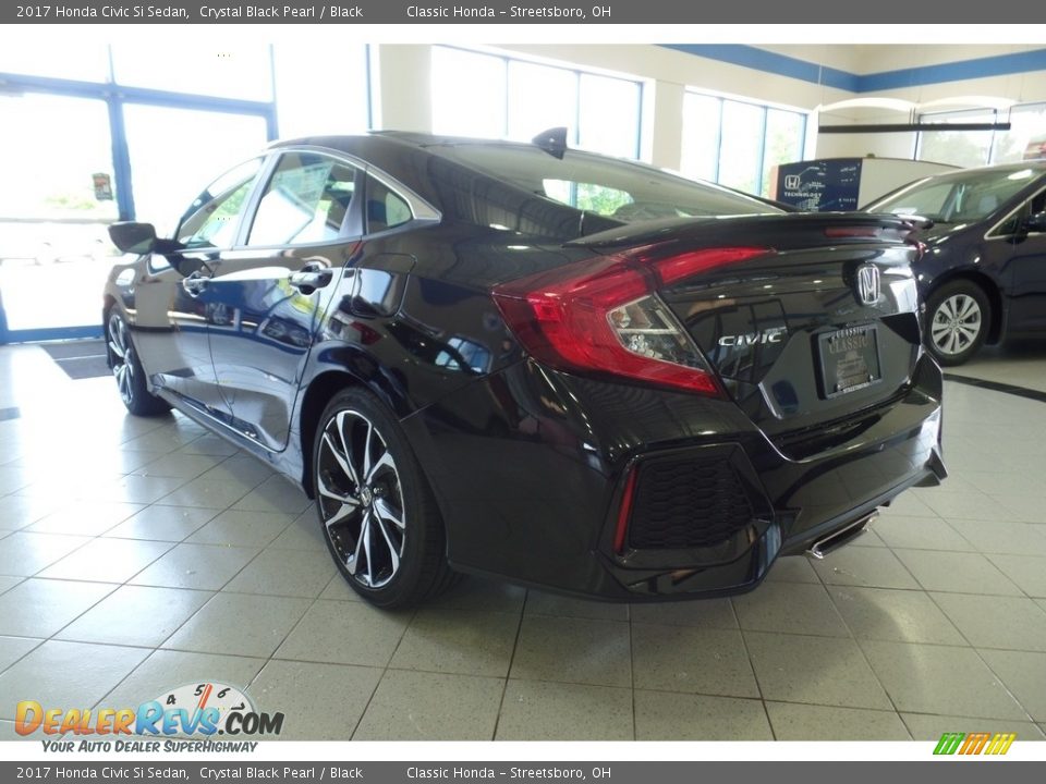 2017 Honda Civic Si Sedan Crystal Black Pearl / Black Photo #4