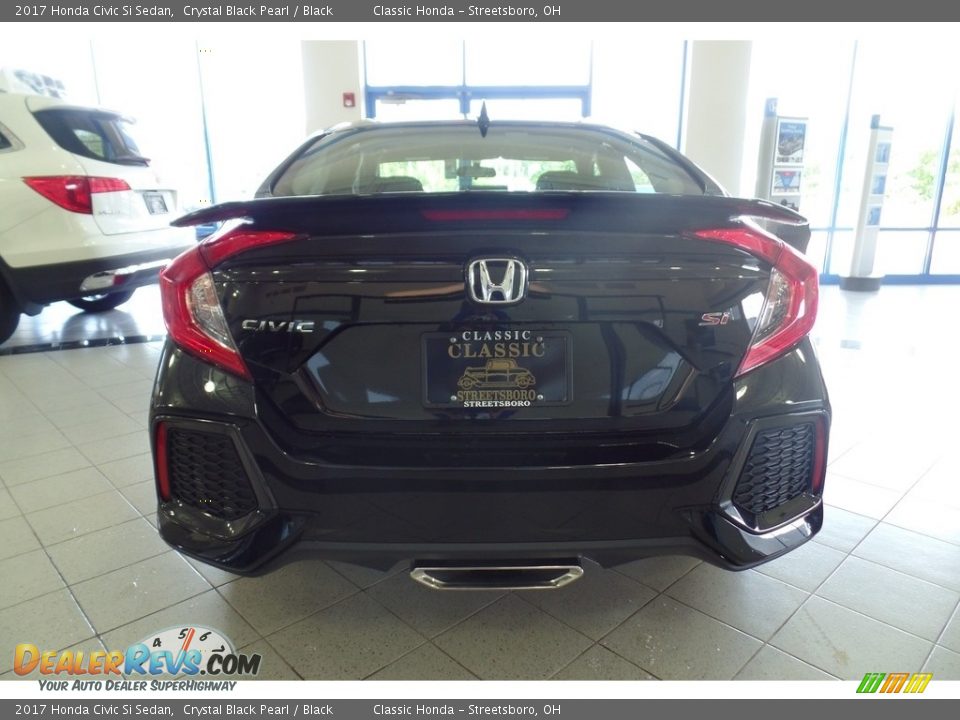 2017 Honda Civic Si Sedan Crystal Black Pearl / Black Photo #5