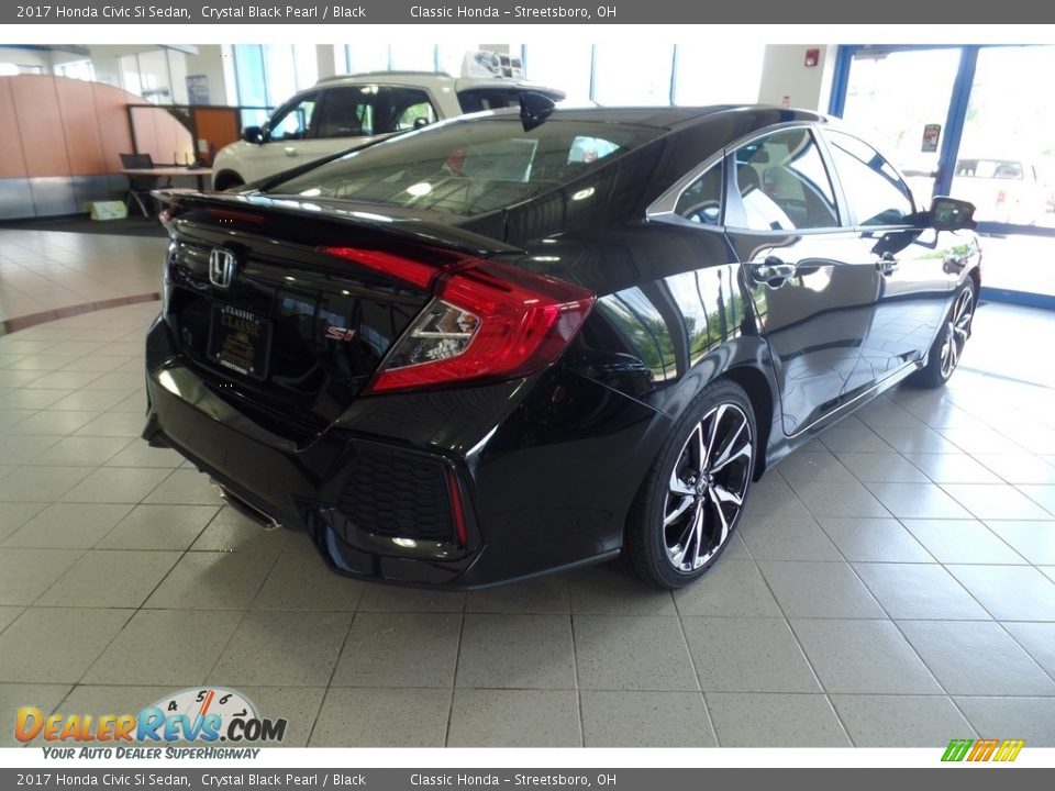 2017 Honda Civic Si Sedan Crystal Black Pearl / Black Photo #6