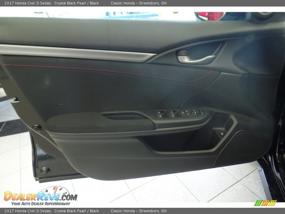 2017 Honda Civic Si Sedan Crystal Black Pearl / Black Photo #12
