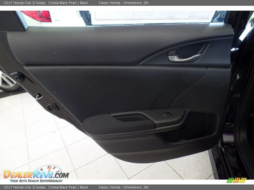 2017 Honda Civic Si Sedan Crystal Black Pearl / Black Photo #13