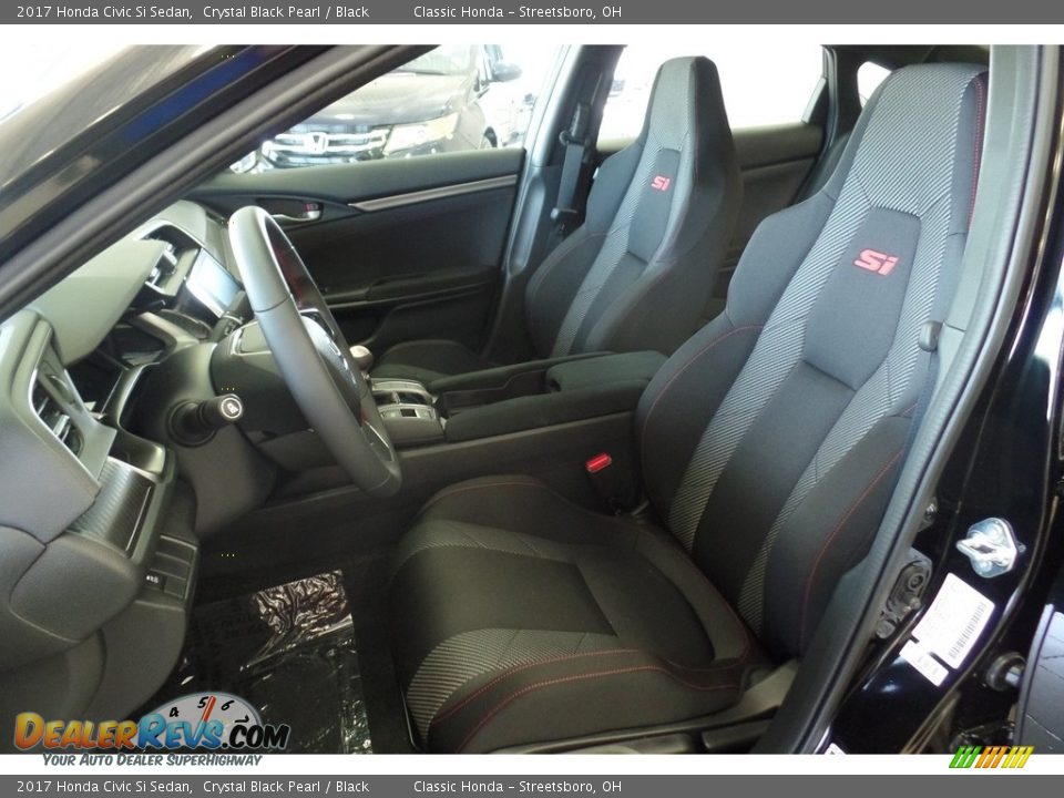 2017 Honda Civic Si Sedan Crystal Black Pearl / Black Photo #15