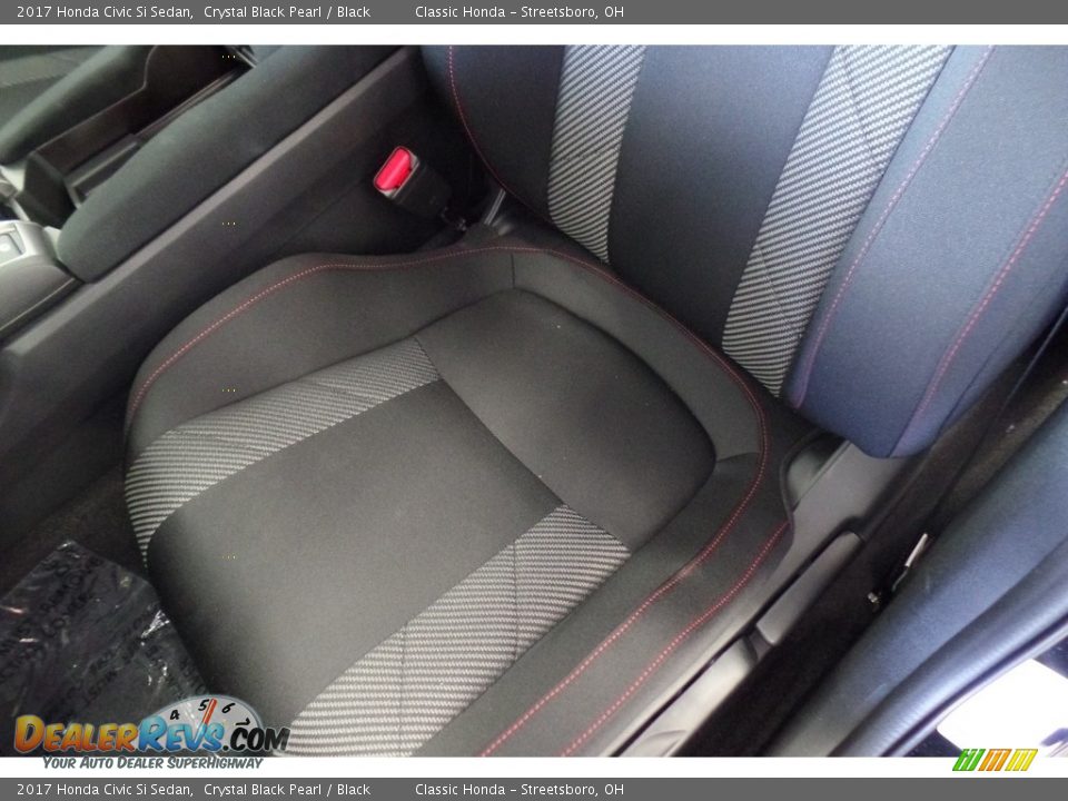 2017 Honda Civic Si Sedan Crystal Black Pearl / Black Photo #17