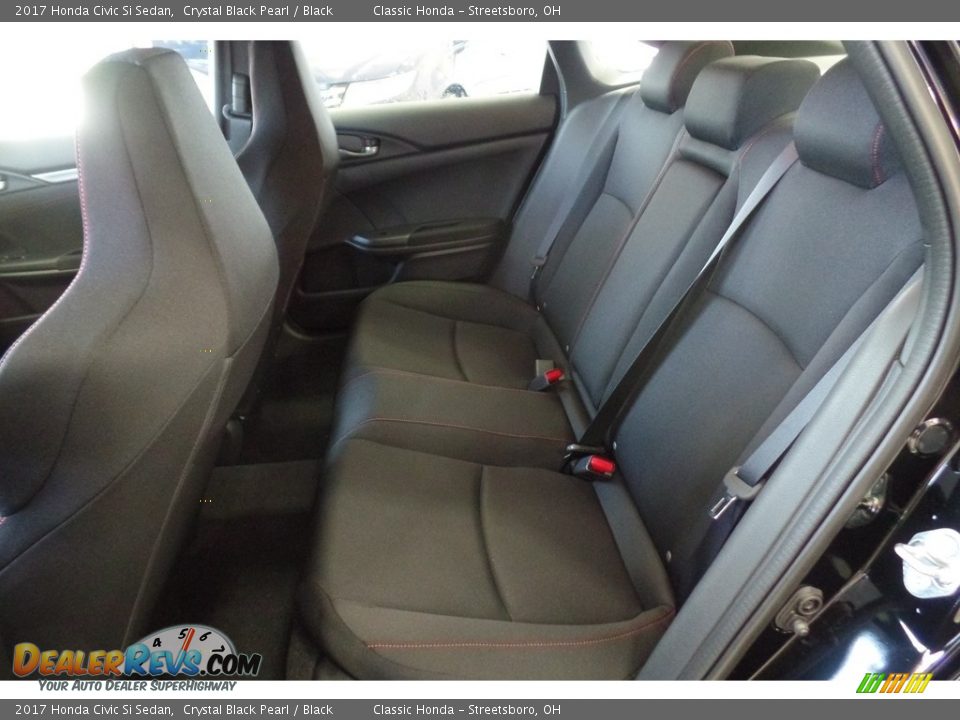 2017 Honda Civic Si Sedan Crystal Black Pearl / Black Photo #18