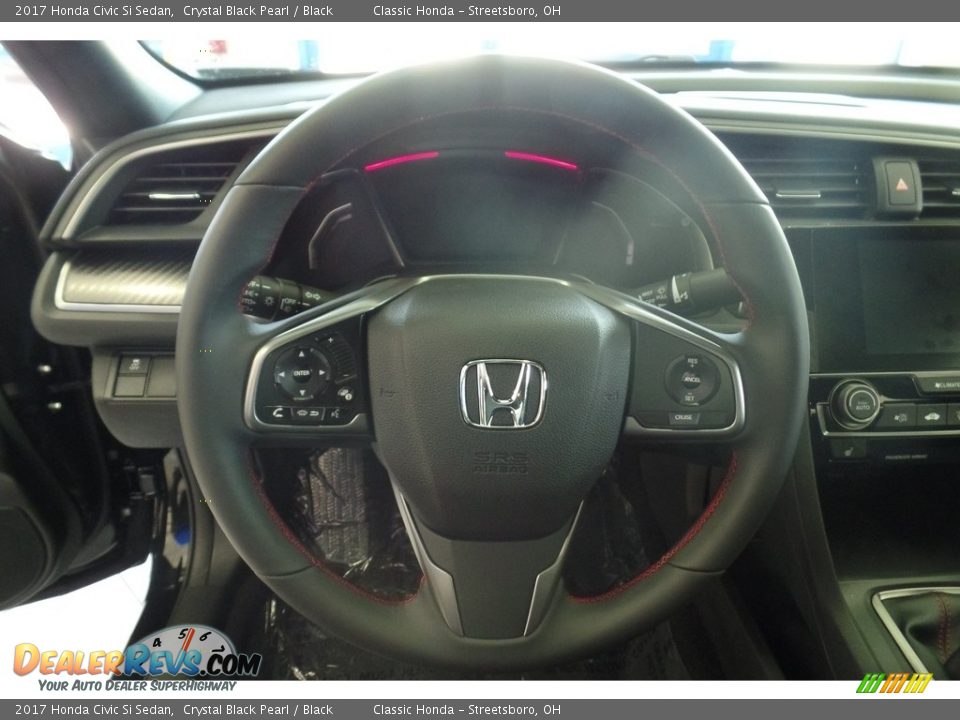 2017 Honda Civic Si Sedan Crystal Black Pearl / Black Photo #19