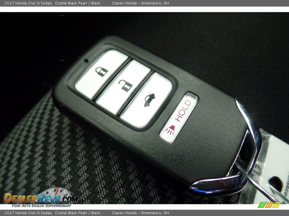 2017 Honda Civic Si Sedan Crystal Black Pearl / Black Photo #22