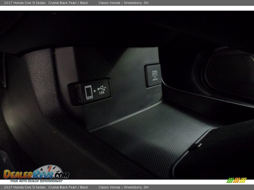 2017 Honda Civic Si Sedan Crystal Black Pearl / Black Photo #23