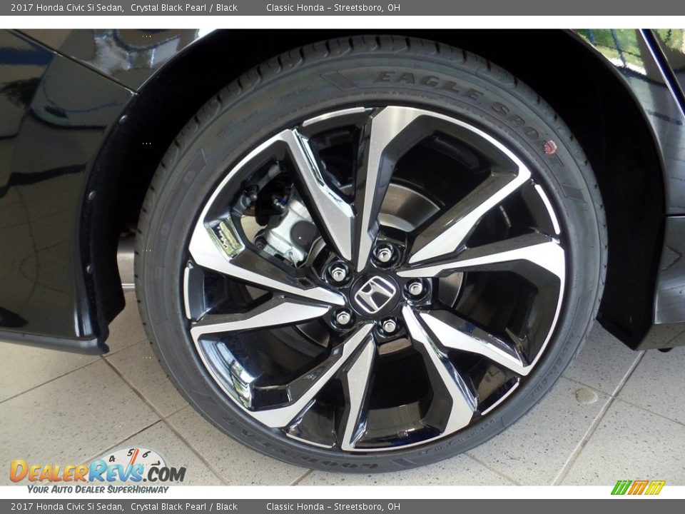 2017 Honda Civic Si Sedan Crystal Black Pearl / Black Photo #28