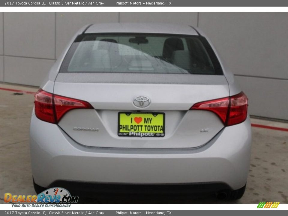 2017 Toyota Corolla LE Classic Silver Metalic / Ash Gray Photo #7