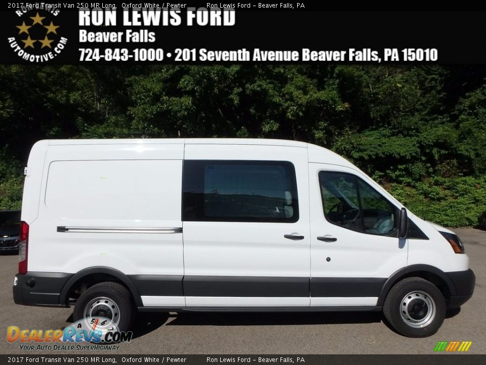 2017 Ford Transit Van 250 MR Long Oxford White / Pewter Photo #1