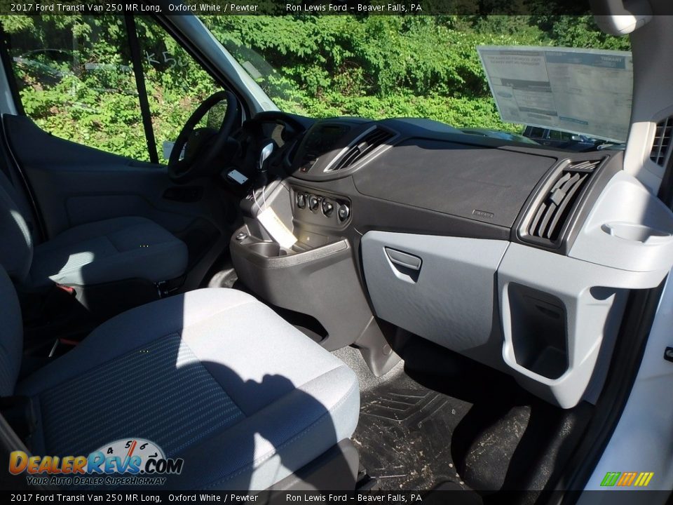2017 Ford Transit Van 250 MR Long Oxford White / Pewter Photo #2