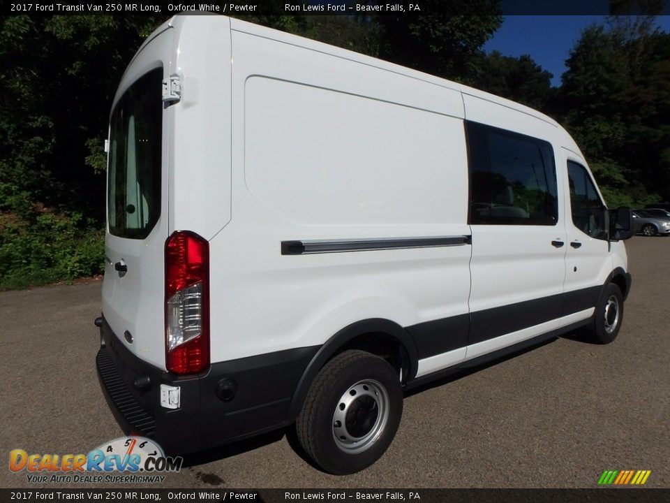 2017 Ford Transit Van 250 MR Long Oxford White / Pewter Photo #4