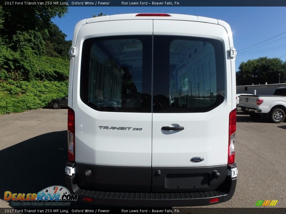 2017 Ford Transit Van 250 MR Long Oxford White / Pewter Photo #5