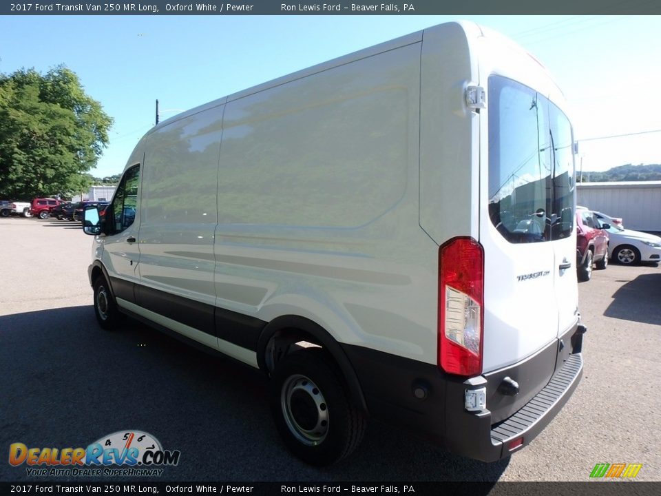 2017 Ford Transit Van 250 MR Long Oxford White / Pewter Photo #7