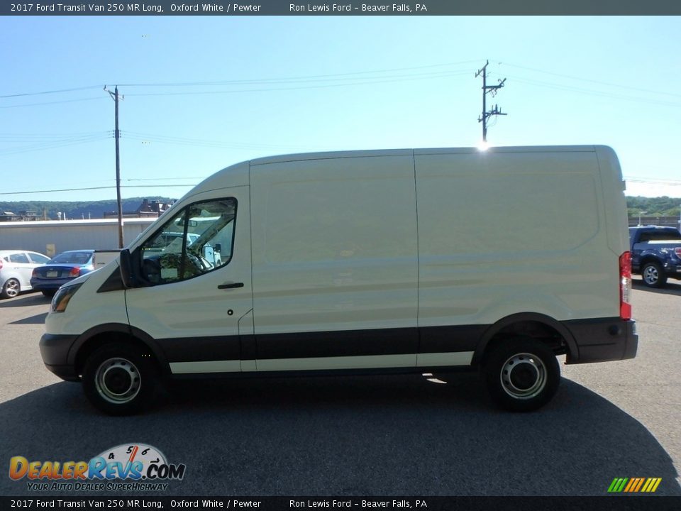 2017 Ford Transit Van 250 MR Long Oxford White / Pewter Photo #8