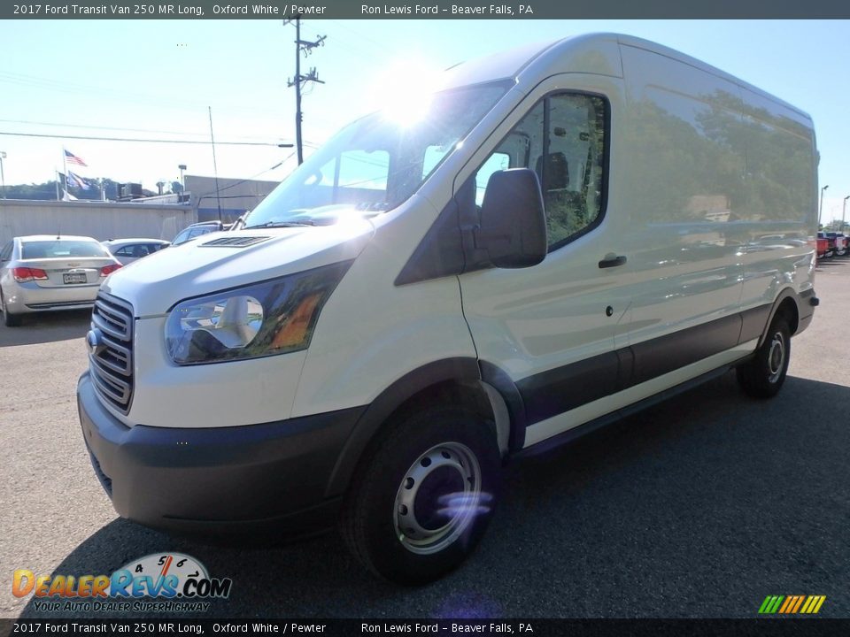 2017 Ford Transit Van 250 MR Long Oxford White / Pewter Photo #9