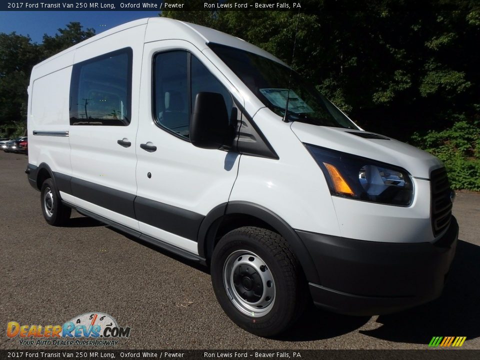 2017 Ford Transit Van 250 MR Long Oxford White / Pewter Photo #11