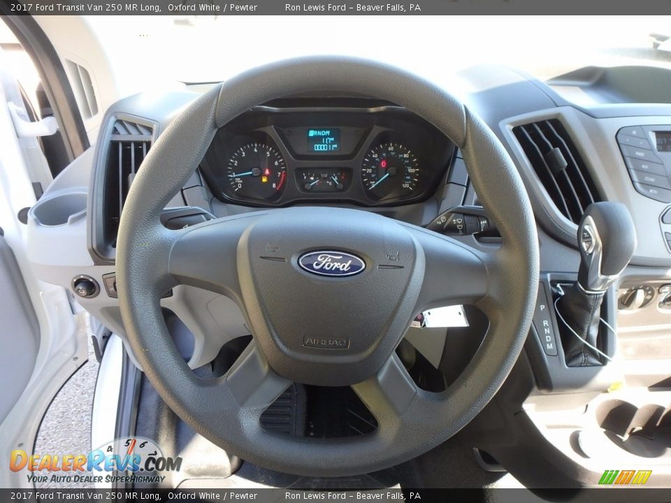 2017 Ford Transit Van 250 MR Long Oxford White / Pewter Photo #17