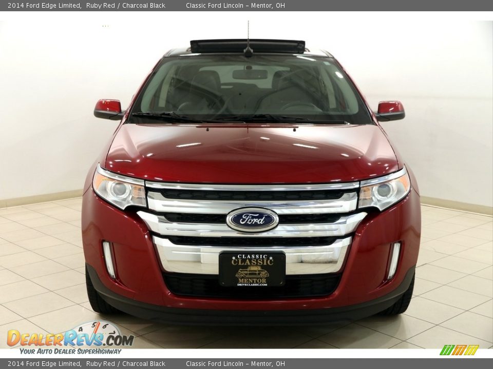 2014 Ford Edge Limited Ruby Red / Charcoal Black Photo #2