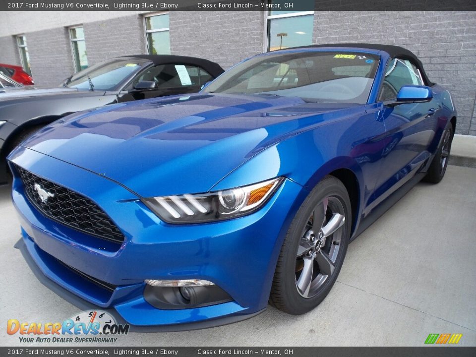 2017 Ford Mustang V6 Convertible Lightning Blue / Ebony Photo #1
