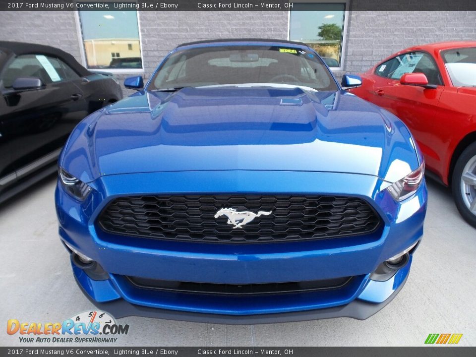 2017 Ford Mustang V6 Convertible Lightning Blue / Ebony Photo #2