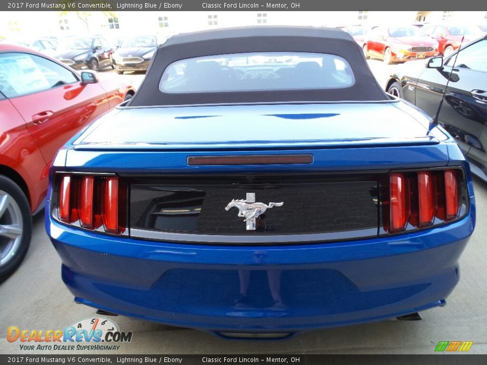2017 Ford Mustang V6 Convertible Lightning Blue / Ebony Photo #4