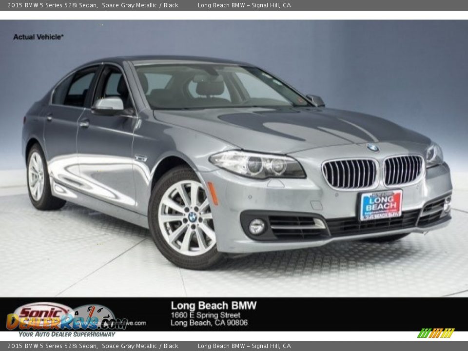 2015 BMW 5 Series 528i Sedan Space Gray Metallic / Black Photo #1