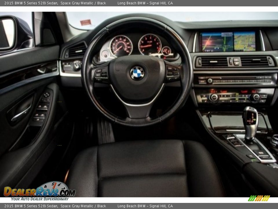 2015 BMW 5 Series 528i Sedan Space Gray Metallic / Black Photo #4