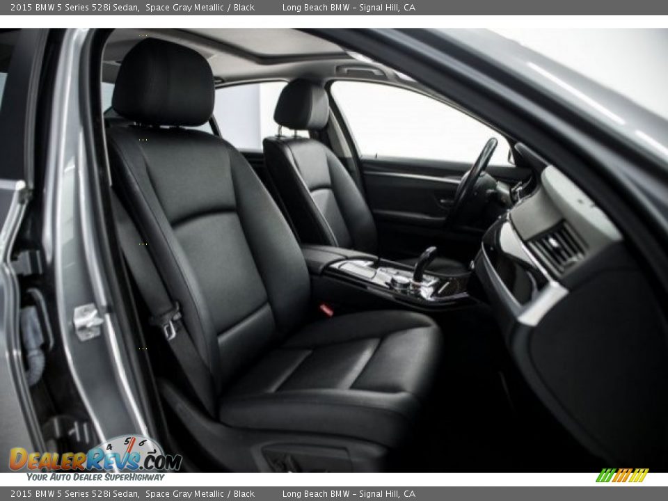 2015 BMW 5 Series 528i Sedan Space Gray Metallic / Black Photo #6
